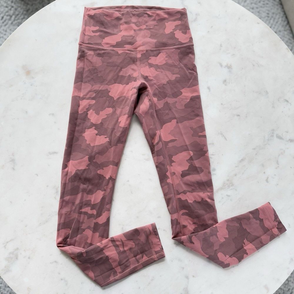 Lululemon Wunder Train High-Rise‎ Tight 28" Size 6 Camo Brier Rose Multi W5DJ3S